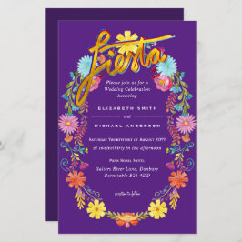 Folkart Blume Fiesta Wedding Einladung Boda