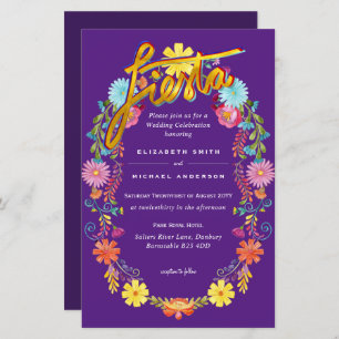 Folkart Blume Fiesta Wedding Einladung Boda
