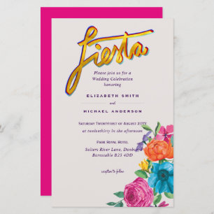 Folkart Blume Fiesta Wedding Einladung Boda