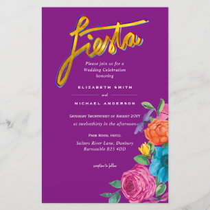 Folkart Blume Fiesta Wedding Einladung Boda
