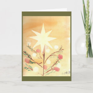 Folkart Christmas Star Card Feiertagskarte