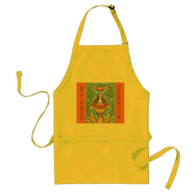 FOLKART ERNTEDANK TÜRKEY & CORN SCHÜRZE Holiday (Vorne)