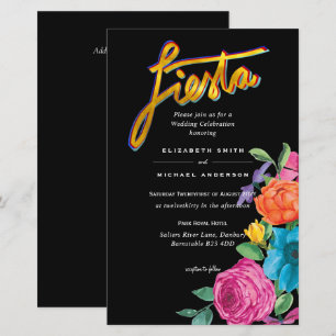 Folkart Flower Fiesta Hochzeits-Einladung Boda