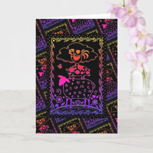 FOLKART LANDTIERE SCHWEINEN ROOSTER-RÖCKE KARTE