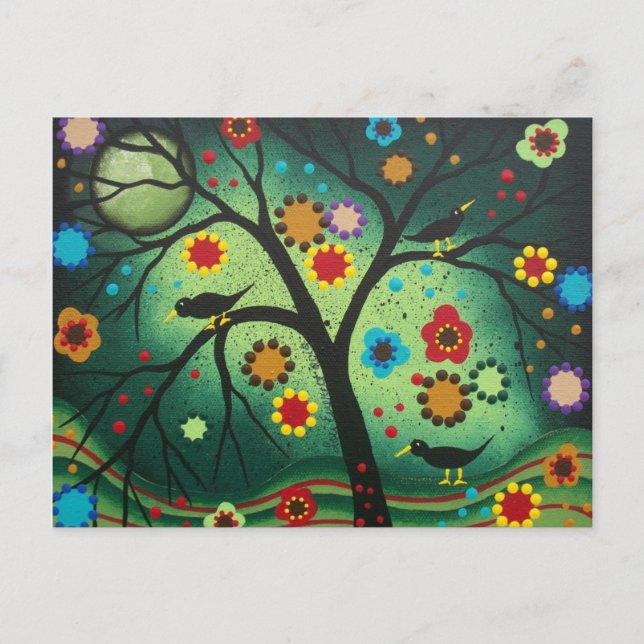 FOLKART Nie allein von LORI EVERETT Postkarte (Vorderseite)