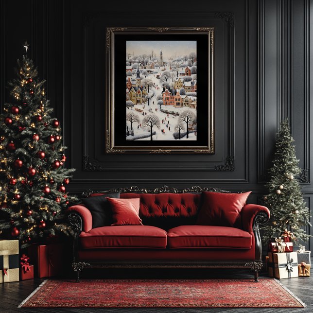 Folkart Style Winter Scene Poster (Von Creator hochgeladen)