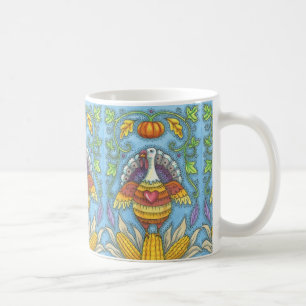 FOLKART TÜRKEY & CORN ERNTEDANK TASSE Holiday