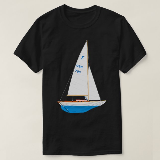 Folkboat 705 Yacht T-Shirt (Design vorne)