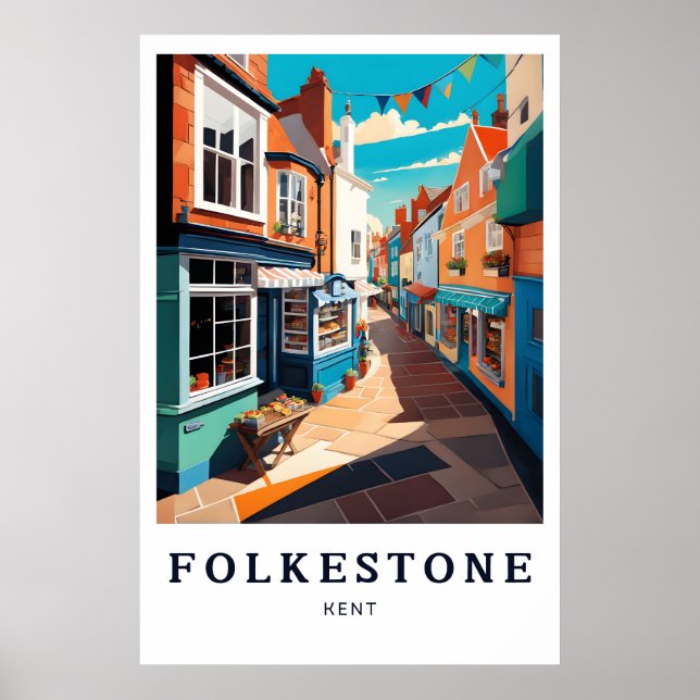 Folkestone Poster, Kent Poster, England Poster (Vorne)