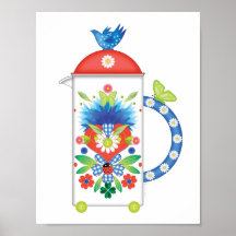 FolkFest Cafetiere Poster