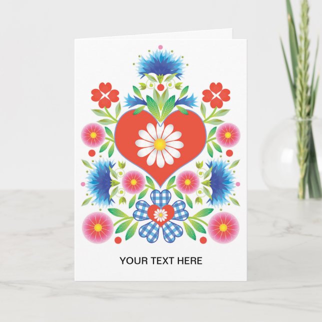 Folkfest-Grußkarte Karte (Vorderseite)