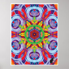 Folkkinetic Collage Kaleidoscope Poster