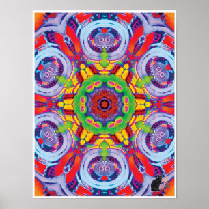 Folkkinetic Collage Kaleidoscope Poster