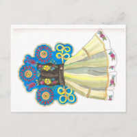 Folkkleid Traditionelles polnisches Kostüm Wasserf