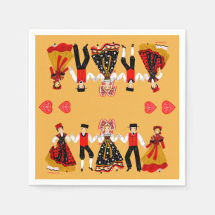 Folklore Alsacien, Frankreich Serviette