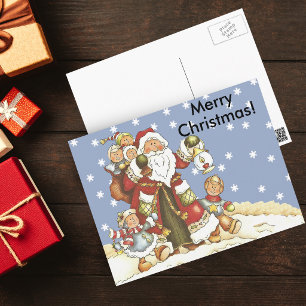 Folklore Art Santa Kinder Weihnachten Schneeflocke