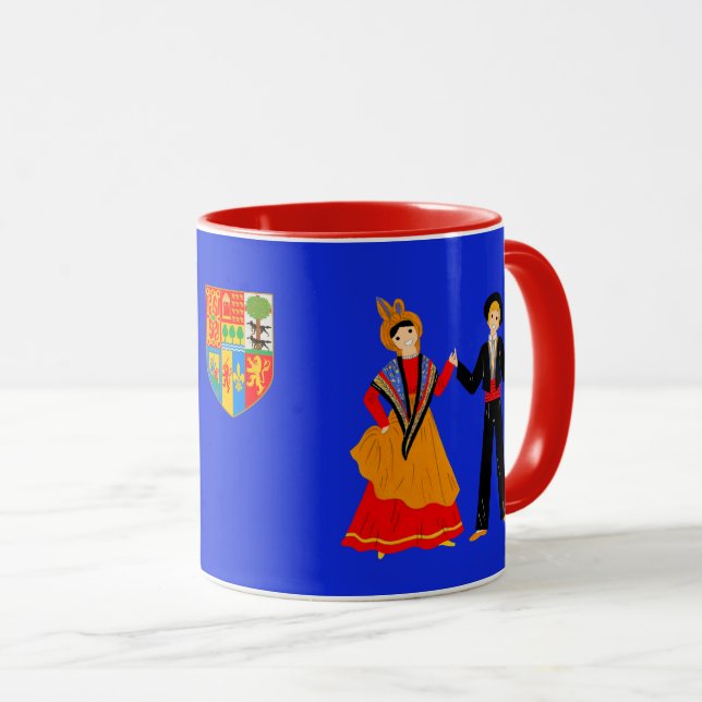 Folklore aus dem Baskenland, Frankreich Tasse (VorderseiteRechts)