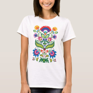 Folklore-Blume, Farbmischung 5 T-Shirt