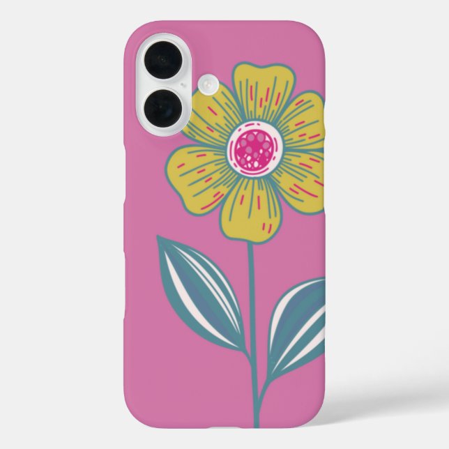Folklore Blume iPhone Cover (Rückseite)