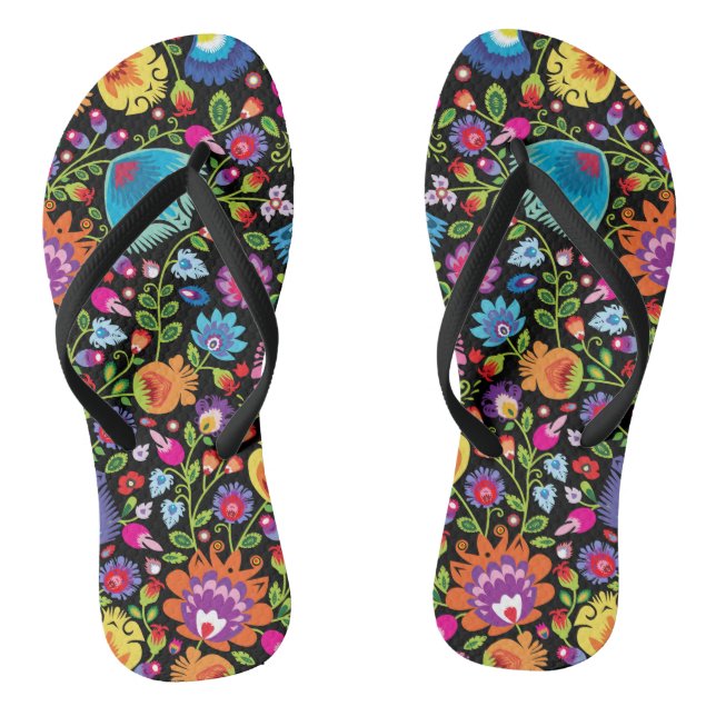 Folklore Blume Wycinanki Flip Flops (Fußbett)