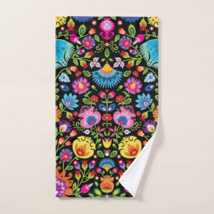 Folklore Blume Wycinanki  Handtuch