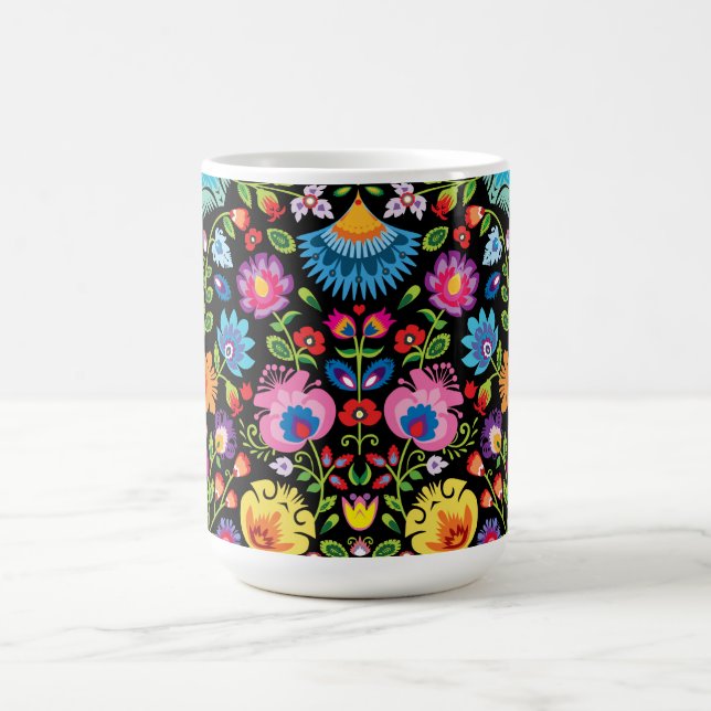 Folklore Blume Wycinanki Kaffeetasse (Mittel)