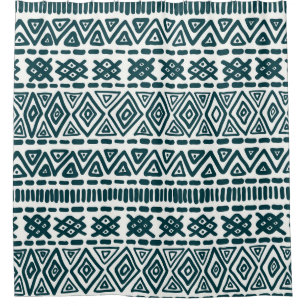 Folklore Charm: Traditionelle ethnische Ornamente Duschvorhang