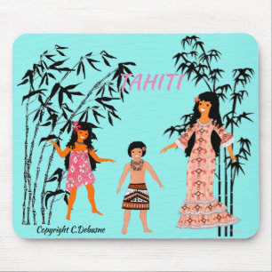 Folklore de TAHITI, Polynésie française Mousepad