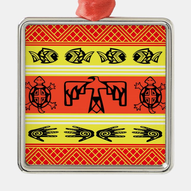 Folklore-Design Ornament Aus Metall (Vorne)