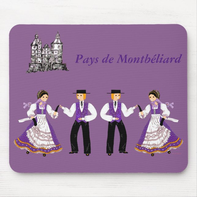 Folklore du Pays de Montbéliard, Frankreich Mousepad (Vorne)