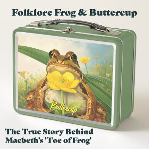 Folklore Frog & Buttercup   Hidden Magic Herbalist Metall Brotdose