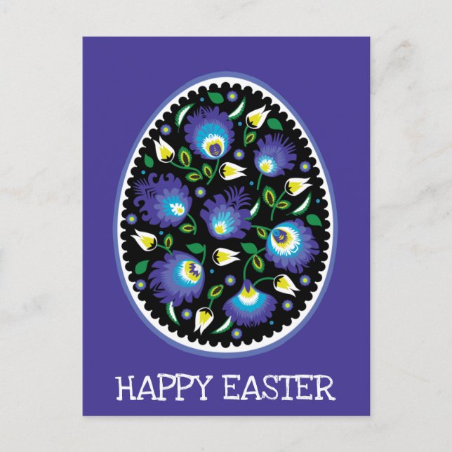 Folklore Happy Oaster Postkarte (Vorderseite)