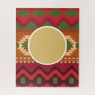 Folklore-Nordic-Muster  Dekoration für Personalisi Puzzle