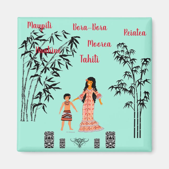 Folklore polynésien magnet (Vorne)