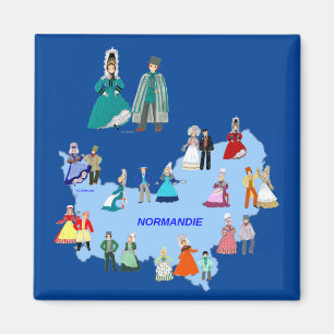 Folklore von der Normandie, Frankreich Magnet