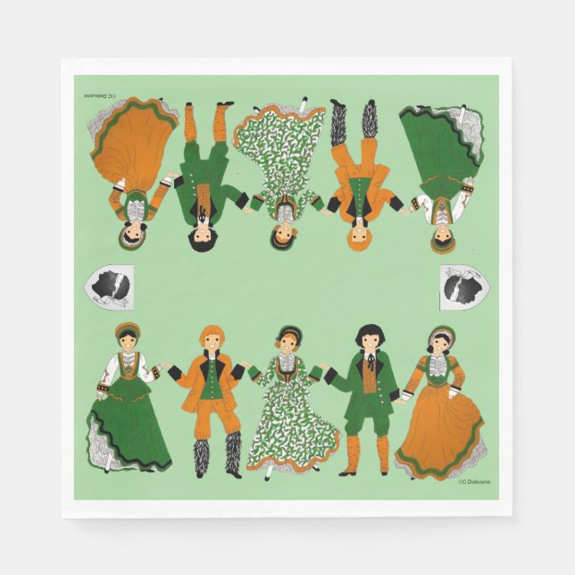 Folklore von Korsika, Frankreich Serviette (Vorderseite)