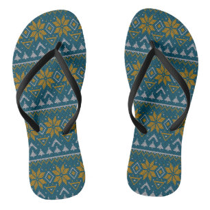 Folkloreale abstrakte Zierkunst Flip Flops