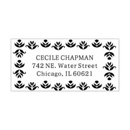 Folklorekunst Blumenborder Niedlich gemütlich Rust Permastempel