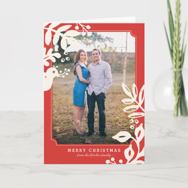 Folklorekunst Foto Grußkarte Feiertagskarte (Vorderseite)