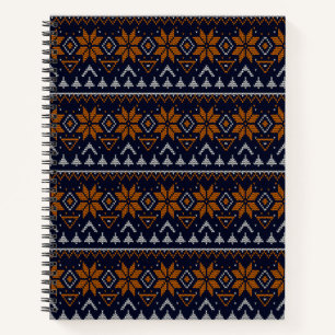 Folkloretraditionelles Stammes-abstraktes Zierpatt Notizbuch