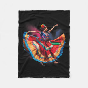 Folklorico Frauen tanzen mexikanisches Erbe Folk D Fleecedecke