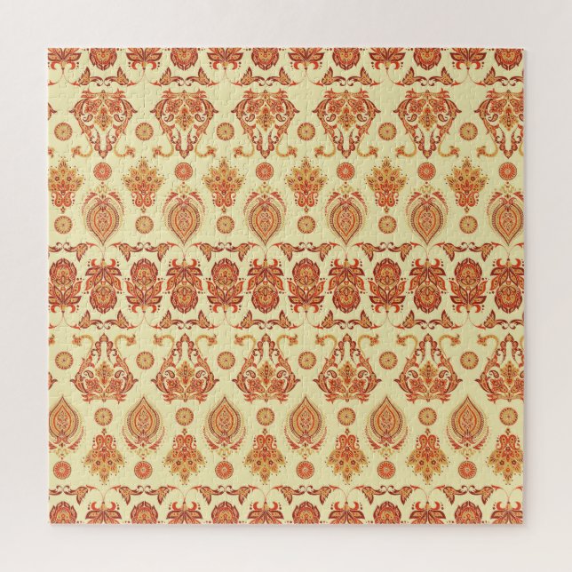 Folklorisches Batik florales ethnisches Muster Puzzle (Vertikal)