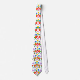 Folkloristische Blume Krawatte