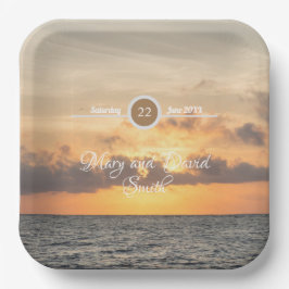 Folklostrandvormittag Hochzeitspapier-Teller Pappteller