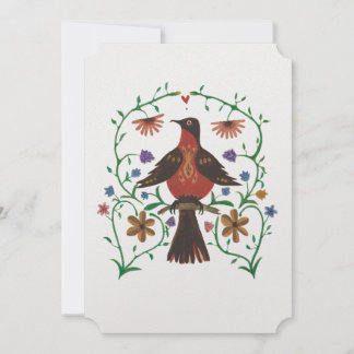 Folksy Classic Wedding Einladung