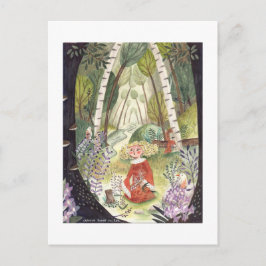 Folktale Fairytale | Der Wald von Lilacs | Green Feiertagspostkarte