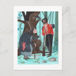 Folktale Fairytale | Die Tinderbox | Blau Feiertagspostkarte