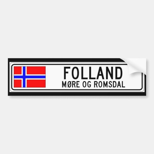 Folland, mehr Og Romsdal Autoaufkleber (Vorne)