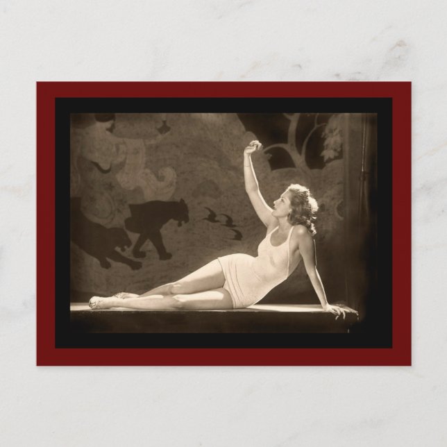 Follies Swimsuit Girl Postkarte (Vorderseite)