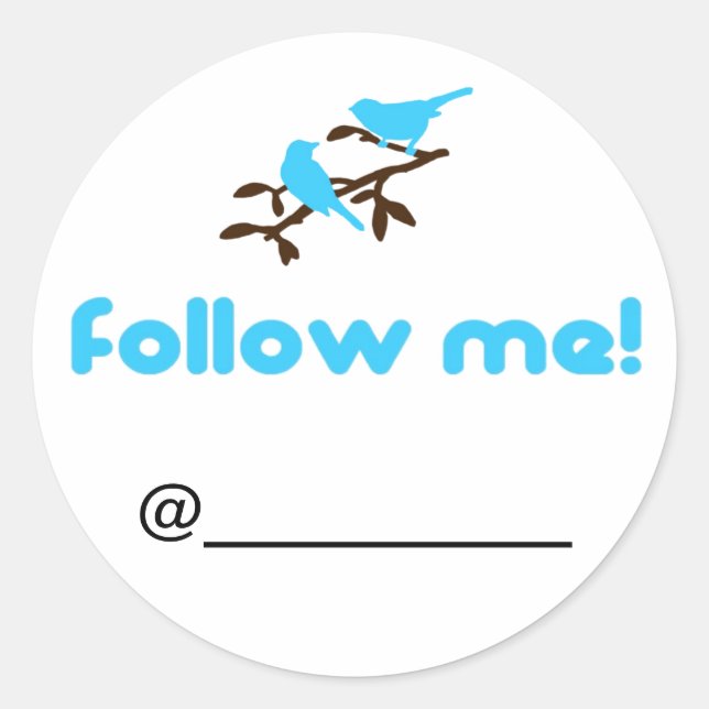 Follow Me Aufkleber (Vorderseite)